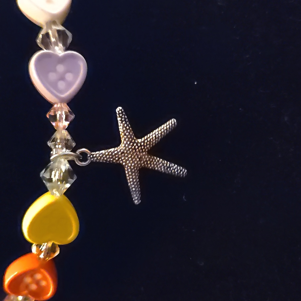Colorful Heart Button Choker - Picture 3 of 9
